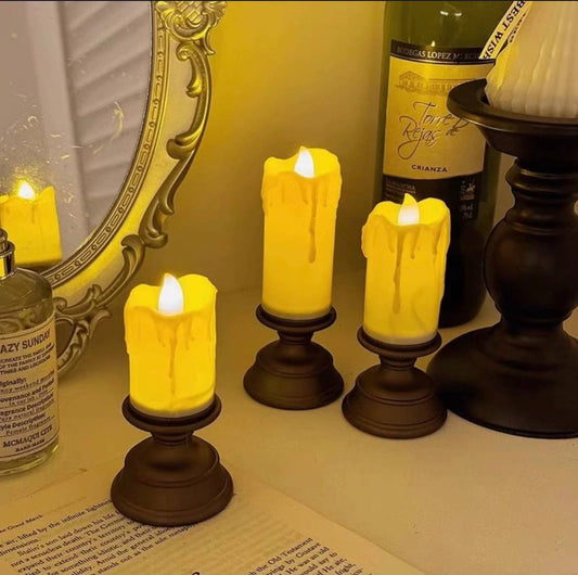 ✨ Ensemble de bougies LED de luxe – Atmosphère romantique sans flamme